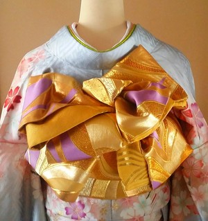 振袖でお花見気分