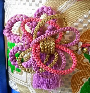 振袖でお花見気分