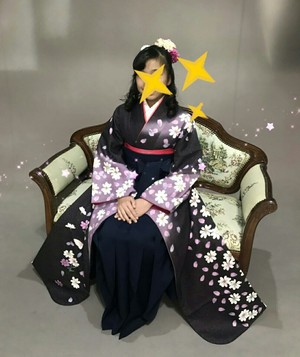 卒業式袴での記念写真♪