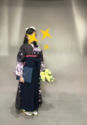 卒業式袴での記念写真♪