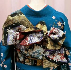 立て矢系の帯結び