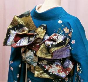 立て矢系の帯結び