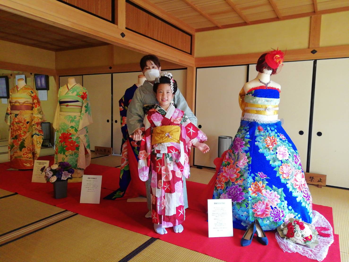 中山道鵜沼宿脇本陣秋のきものアレンジ展③