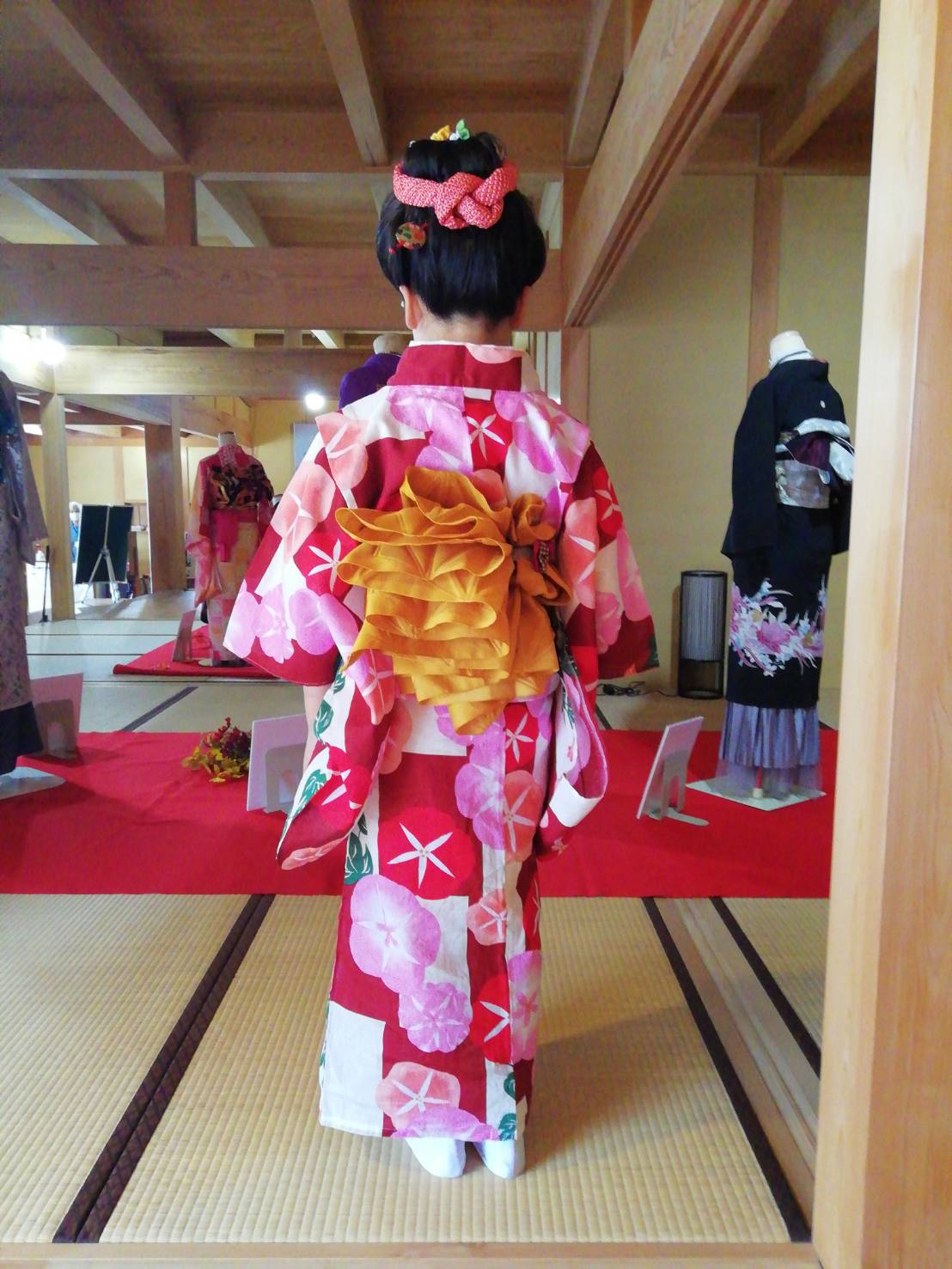 中山道鵜沼宿脇本陣秋のきものアレンジ展③